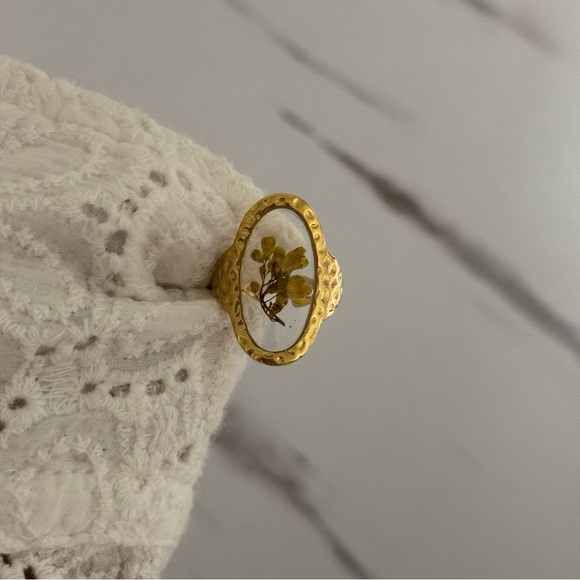 Trendy Retro Y2K Gold Floral Vintage Ring Stainless steel - Picture 4 of 4